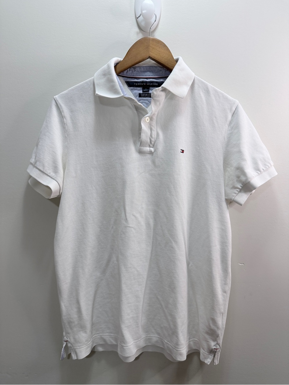 Tommy Hilfiger Men’s Classic White Polo Shirt Size M